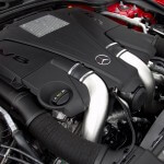 Mercedes Benz SL550 bi-turbo engine