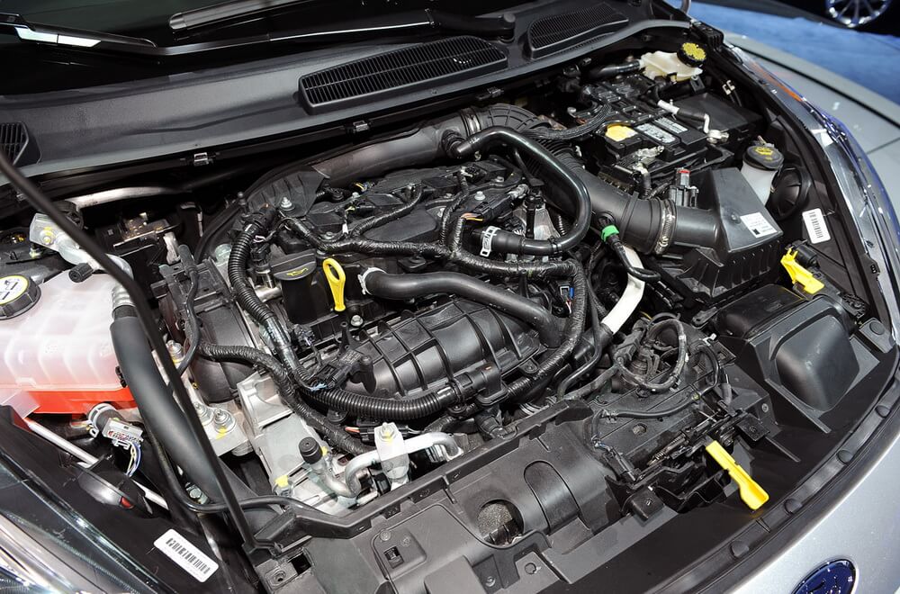 The engine of 2014 Ford Fiesta ST