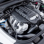 The V8 engine of 2013 Panamera Turbo