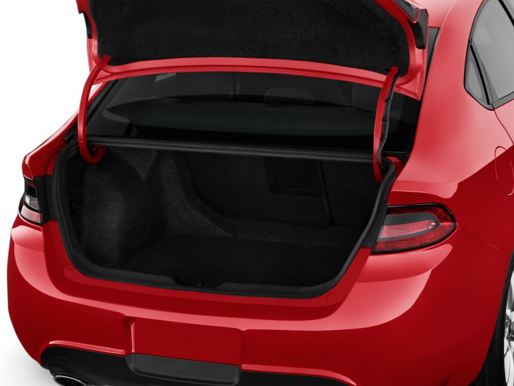 The trunk of the 2014 Dodge Dart