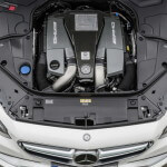 The engine of the new 2015 Mercedes-Benz S63 AMG Coupe