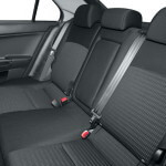 Rear seats of the 2014 Lancer Sportback